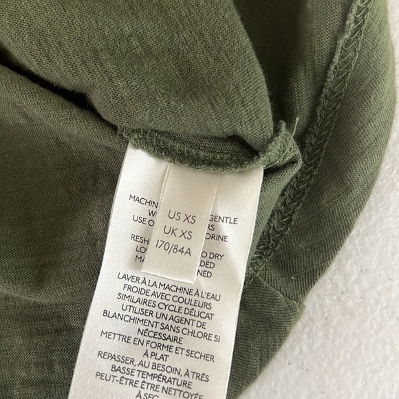 Maeve by Anthropologie Bridey Floral Embroidered Puff Sleeve Boho Green Top XS - Picture 8 of 9